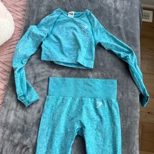Gymshark Blue set (top women’s small) (bottom women’s medium)